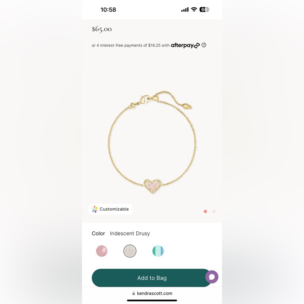 Kendra Scott Ari Heart Link Chain Bracelet for Women